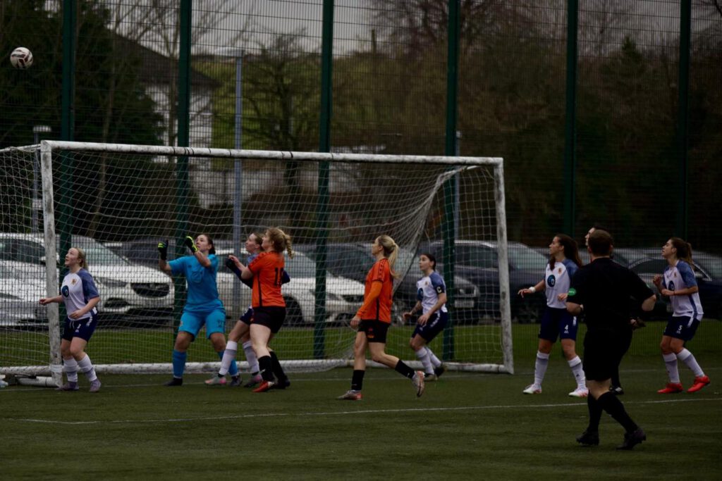 Ladies team in action on the pitch